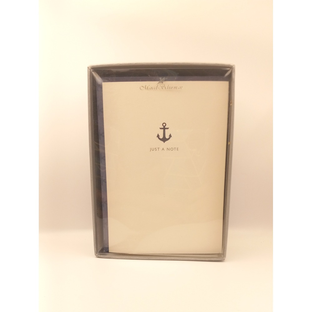 Marcel Schurman Anchor Just A Note Boxed Notecards Set of 10 Nautical Stationery